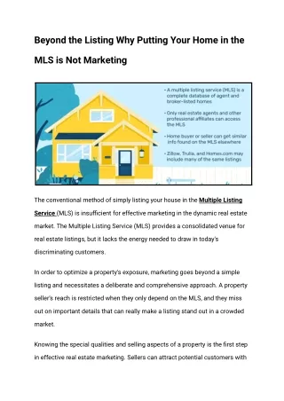 The Limitations of MLS in Real Estate Marketing