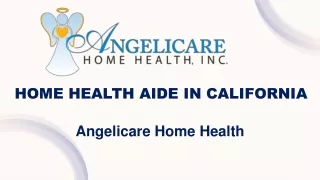 Home Health Aide California