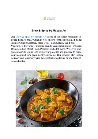 Extra 5% offer at Brew & Spice by Masala Art - Order Now!!