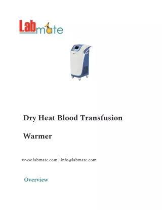 Dry Heat Blood Transfusion Warmer