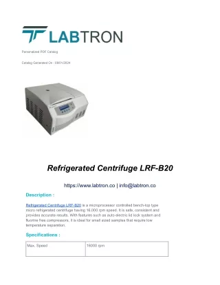 Refrigerated Centrifuge LRF-B20