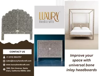 Improve your space with universal bone inlay headboards