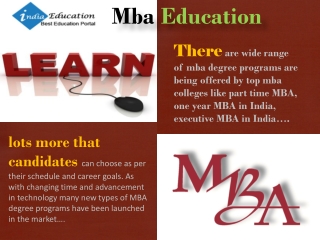 One Year, Executive, Part Time MBA Choose Your Type Of MBA