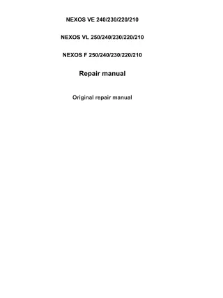 CLAAS NEXOS 220VE (Type A45) Tractor Service Repair Manual Serial No. A4500001 and up