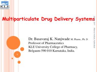 Multiparticulate Drug Delivery Systems