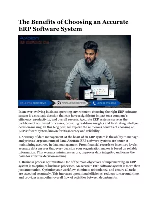 The Benefits of Choosing an Accurate ERP Software System