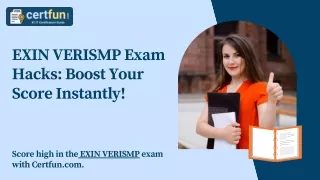 EXIN VERISMP Exam Hacks Boost Your Score Instantly!