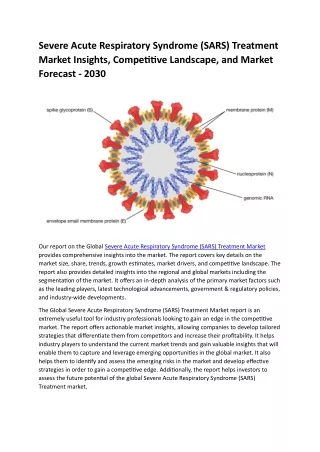 Severe Acute Respiratory Syndrome (SARS) Treatment Market