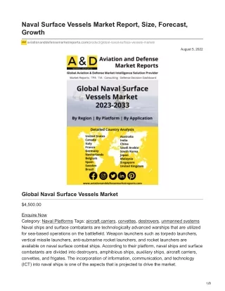 Naval Surface Vessels Market