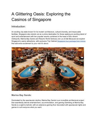 Casinos of Singapore