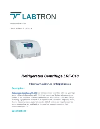 Refrigerated Centrifuge LRF-C10