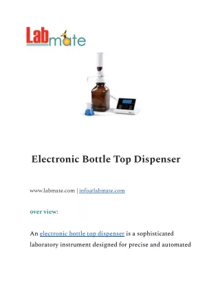 Electronic Bottle Top Dispenser