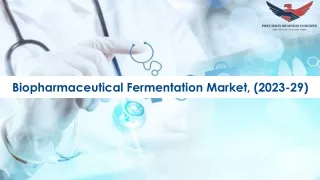 Biopharmaceutical Fermentation Market Future Prospects and Forecast To 2030