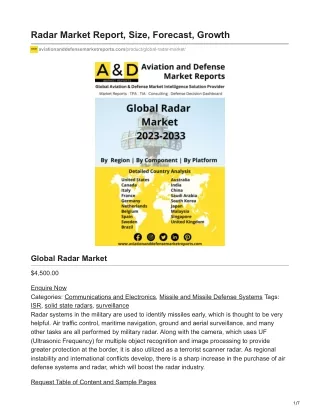 Radar Market