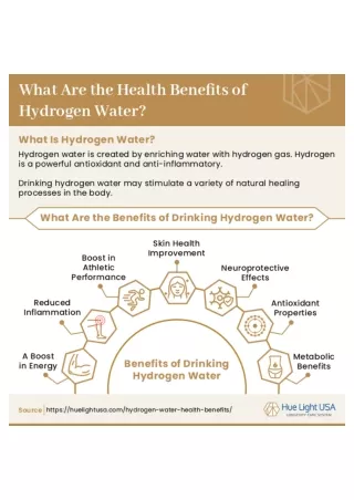 Health Benefits of Hydrogen Water