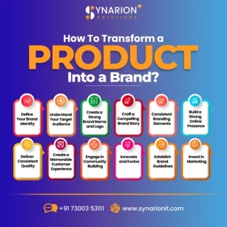 How To Transform a Product Into a Brand?