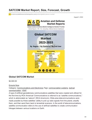 SATCOM Market