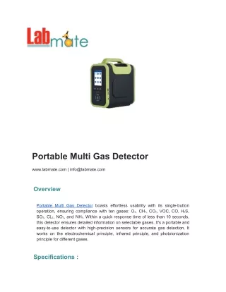 Portable Multi Gas Detector