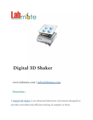 Digital 3D Shaker