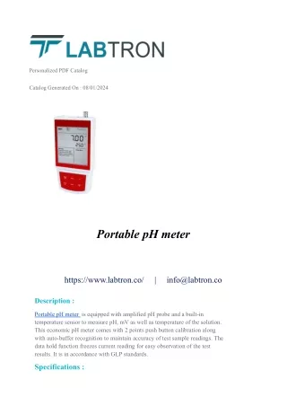 Portable pH meter