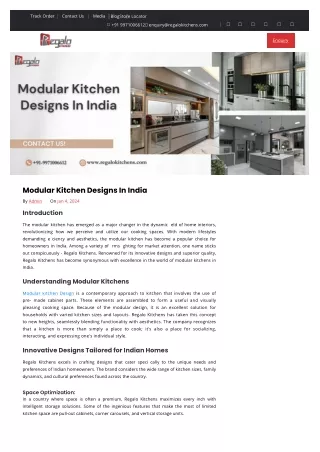 Modular Kitchen Designs In India