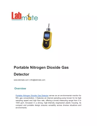 Portable Nitrogen Dioxide Gas Detector