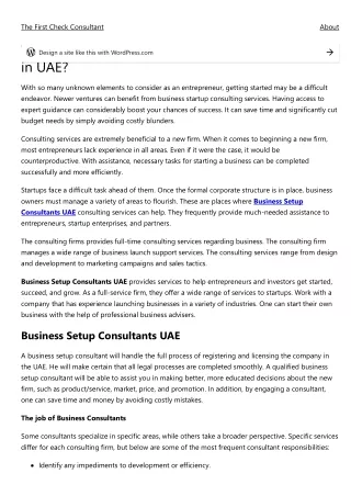 Which is the best business setup consultancy in UAE?