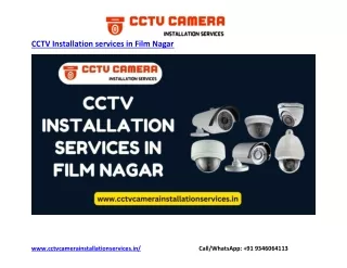 CCTV Installation services in Film Nagar Hyderabad