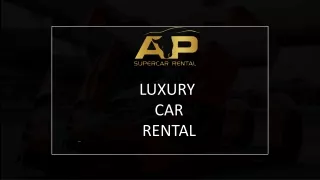 Luxury Car Rental Dubai