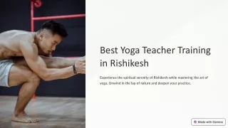 Best Yoga-Teacher Training in Rishikesh