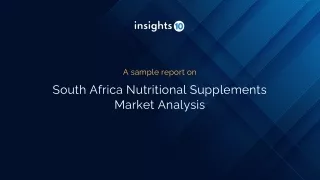 South Africa Nutritional Supplements Market Analysis