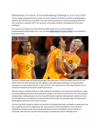 Netherlands Vs France A Groundbreaking Challenge in Euro Cup 2024