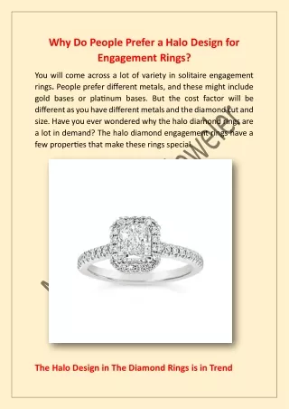 Why Do People Prefer a Halo Design for Engagement Rings_MartinBinderJeweler