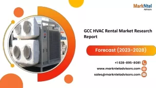 GCC HVAC Rental Market Research Report: Forecast (2023-2028)