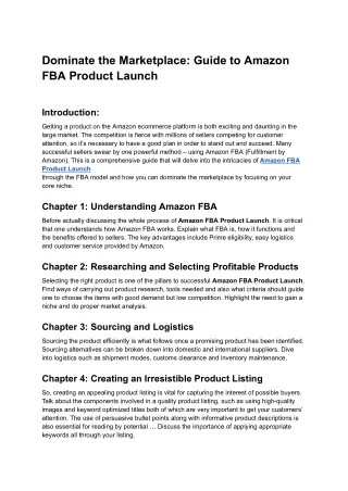 Dominate the Marketplace_ Guide to Amazon FBA Product Launch - Google Docs