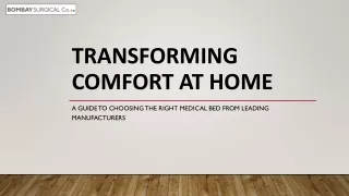 Transforming Comfort at Home