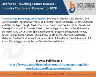 Overhead Travelling Cranes Market