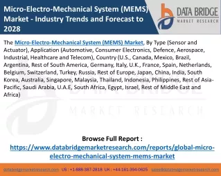 Micro-Electro-Mechanical System (MEMS) Market