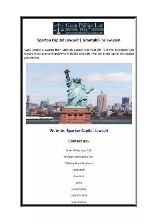 Spartan Capital Lawsuit  Grantphillipslaw.com