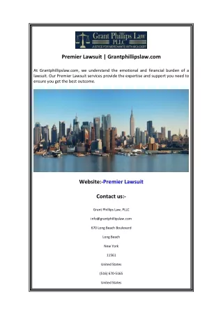 Premier Lawsuit  Grantphillipslaw.com