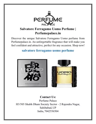 Salvatore Ferragamo Uomo Perfume | Perfumepalace.in
