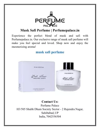 Musk Safi Perfume | Perfumepalace.in