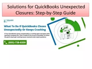 Common Causes of QuickBooks Unexpected Closures