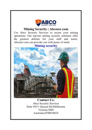 Mining Security | Abcoser.com