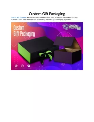 Custom Gift Packaging