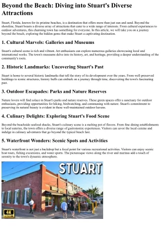 Artistic Explorations in Stuart, FL: Discovering the City's Concealed Jewels