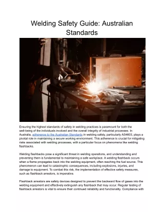 Welding Safety Guide_ Australian Standards