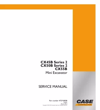 CASE CX45B Series 2 Mini Excavator Service Repair Manual