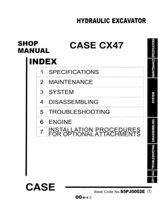 CASE CX47 Hydraulic Excavator Service Repair Manual