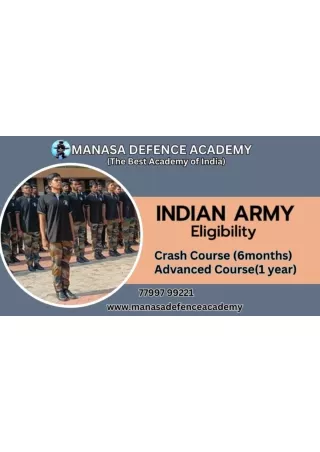 INDAIN ARMY eligibility